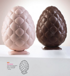 Oua 3D Ø 11,5 x H 15,5 cm - комплект 2 Matrite Plastic Chocolate - Img 2