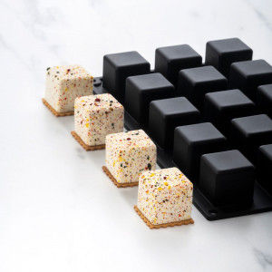Pavoflex Cube40time mould 15 cavities, 8 x 2.7 x H 2.1 cm, 40 ml - Img 1