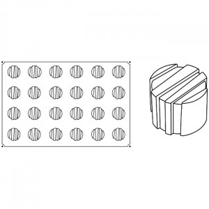 Pavoflex forma 60x40cm Rigo Ø6xh4,5cm, 24 üreg, 115 ml - Img 2