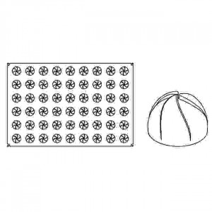 Pavoflex forma 60x40cm Vartej Ø4xh2,7cm, 54 üreg, 25 ml - Img 2
