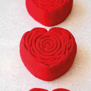Pavoflex mould 30x40cm Heart Je T'aime 8 x 8 x H 3.3 cm, 140 ml, 12 cavities