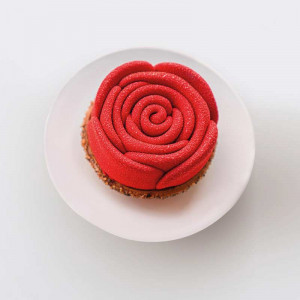 Pavoflex mould 30x40cm Rose Rose Ø 7.8 x H 2.6 cm, 100 ml, 12 cavities - Img 1