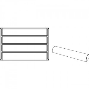 Pavoflex mould 60x40cm Trunks Ø8 x L56cm, 4 cavities, 2376 ml - Img 2