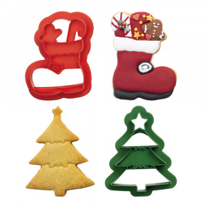 Plastic Christmas Cutters - Christmas tree, R 6 - 8 x H 2.2 cm, 2 pieces - Img 3