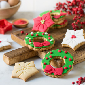 Plastic Christmas Cutters - Star, Wreath, Ø 8.5 - 9 x H 2.2 cm, 2 pieces - Img 3