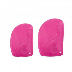 Plastic Fuchsia, 14.5 and 12.5 cm Curved pattern, Set of 2 pieces - Img 1