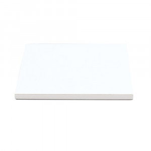 Platou Tort Patrat Alb Satinat, 25 x 25 x H 1.2 cm - Img 1