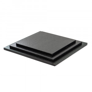 Platou Tort Patrat Negru, 25 x 25 x H 1.2 cm - Img 2