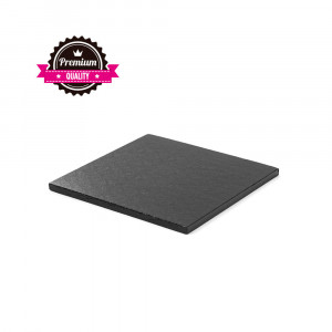 Platou Tort Patrat Negru, 25 x 25 x H 1.2 cm - Img 1