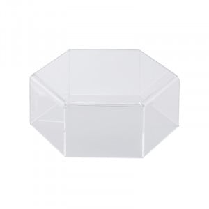 Plexiglas sideboard holder Plexiglas Transparent Hexagon Mosaic Ø 24 x H 12.5 cm - Img 1