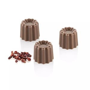 Polikarbonát forma 24 Praliné Praliné vessző, Ø 2,5 x H 2,2 cm, 17,5 x 27,5 cm (CH051), 8 ml