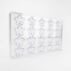 Polycarbonate mould 20 Praline Sandy Starfish Sandy, 3.45 x 3.3 x H 2 cm, 9.5 gr - Img 4
