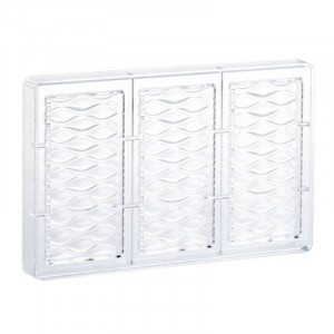 Polycarbonate mould 3 bars Chocolate Swing 100 gr, 27.5x17.5 cm - Img 2