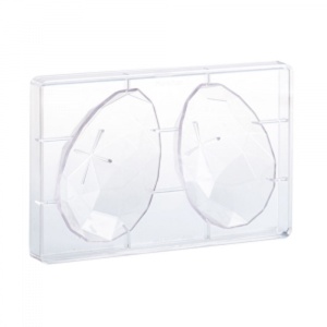 Polycarbonate mould Oua Polycarbonate Chocolate Oua Chocolate Diamant Model 210gr, 2 cavities, H 15 cm - Img 2