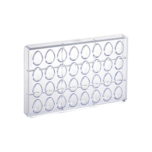 Polycarbonate mould Oua Simple Chocolate 7 gr, 16 cavities Ø 2.1 x H 3.2 cm - Img 2