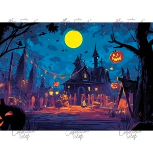 Printed Halloween wafer Halloween Model 14, A4 - Confectioner Istet