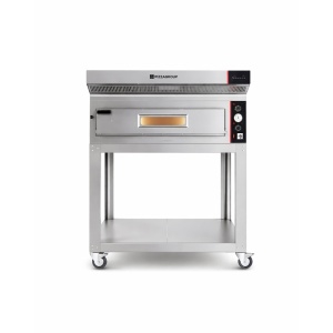 Professional pizza oven, 6 x Ø 30/34 cm, temperature 450⁰C, with complete refractor kit, stand model S6-B, set of 4 wheels and hood