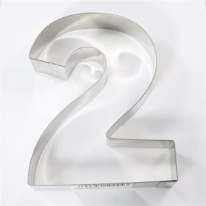 Rama Inox Cifra 2, Ø30xH4cm - Img 2