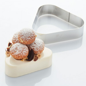 Rama Inox Triunghi Rotunjit 15 x H 4 cm - Img 2