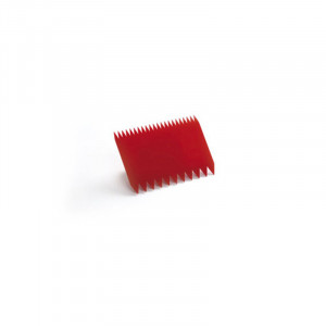 Red Plastic Scratch Plastic 11x8cm, 2 Serrated Edges