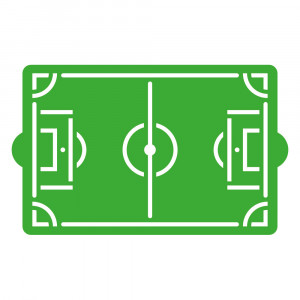 Sablon Plastic Decor Top, Football Field Model, 30 x 20 cm - Img 1