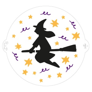 Sablon Plastic Decor Top, Halloween Witch Ø 25 cm - Img 1