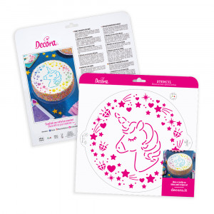 Sablon Plastic Decor Top, Model Unicorn, Ø 25 cm - Img 3