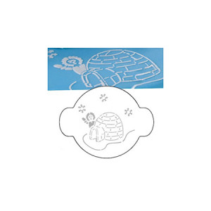 *Sablon Rotund Decor Iarna Ø 20 cm