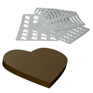 Sablon Silicone Hearts - 48 decorations Ø 3.5 cm