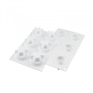 Silicon Game mould Ø 6.5 x h 4 cm, 6 cavities (2 moulds) - Img 2