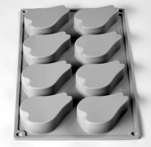 Silicon Gourmand Half Para mould 7.5 × 5.4 × H 2.2 cm, 8 cavities - Img 2