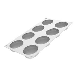 Silicon Macaron mould Ø 6.5 x H 4 cm, 8 cavities x 110 ml - Img 2