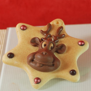Silicon mould Decoration with reindeer, Ø 11 x H 3 cm - Img 2