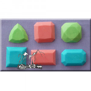 Silicon mould Gemstones, 6 Subjects - Img 2