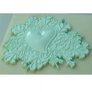 Silicon mould Heart Decor 13.5 x 11.6 cm - Img 2