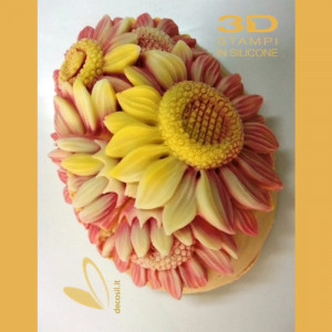 Silicon mould Medium Egg decorated with Sunflowers, Ø 9.7 x H 12.5 cm - Img 3