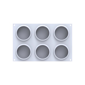 Silicon mould Sweet Round Ø 8 x H 2.1 cm, 4 cavities x 95 ml + cutter - Img 4