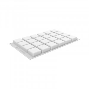 Silicon Square mould 3.7 x 3.7 x H 1.6 cm, 24 cavities, 20 ml - Img 3
