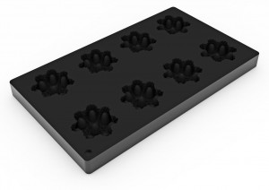 Silicon TOP Scarlet Mini szilikon forma Ø 6,2 x H 2,1 cm, 8 üreg, 38 ml - Img 2