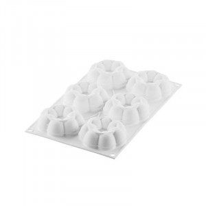 Silicon Truffle Crown mould Ø 8.2 x H 2.9 cm, 6 cavities, 90 ml + cutter - Img 3