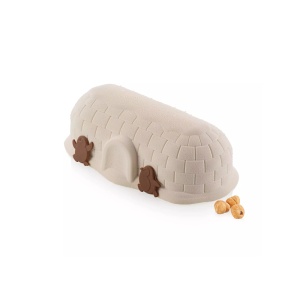 Silicone Igloo Log-Shaped Mould, 23.4 x 11.5 x H 7.5 cm, 1175 ml