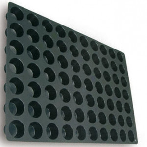 Silicone Mini Muffin Tin Monoportion Ø 4.5 x h 3 cm, 70 cavities, 40 ml (SQ007) - Img 2