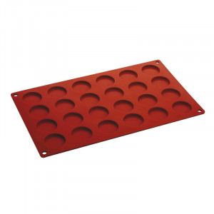 Silicone mould Florentine discs Ø 3.5 x H 0.5 cm, 24 cavities, 5 ml - Img 2