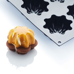Silicone mould Medusa 7.2 x 7.2 x H 4 cm, 6 cavities, 113 ml - Img 1