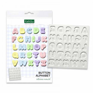 Silicone moulding Alphabet Style Alphabet buttons, H 2.2 cm - Img 1