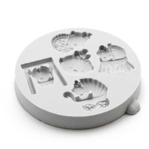 Silicone moulding Baptism Baby Girl, 5 Subjects - Img 3