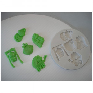 Silicone moulding Baptism Baby Girl, 5 Subjects - Img 3