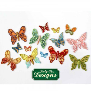 Silicone moulding Butterflies 6 Subjects Ø 3.5 - 1 cm - Img 2