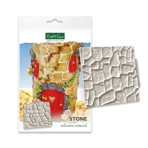 Silicone Moulding Decor Stone Texture 10 x 10 cm - Img 1
