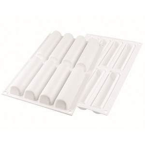Silicone Shape Cylinder Cylinder Monoportii 12.6 x 2.7 x H 2.7 cm, 10 Trays + Cutter - Img 4